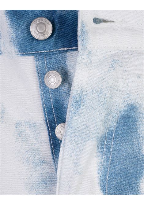 Bermuda Tie-Dye Bianco e Blu ALEXANDER MCQUEEN | 828702-QYABP9197